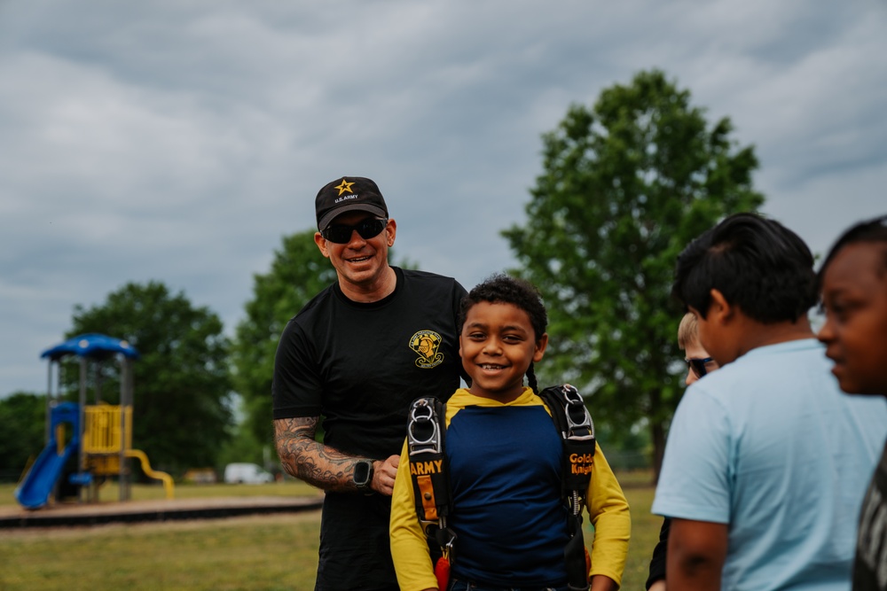 Month of the Military Child at Alderman Road Elementary School with the Golden Knights