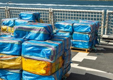 U.S. Coast Guard Cutter Kimball seizes narcotics worth more than $214M