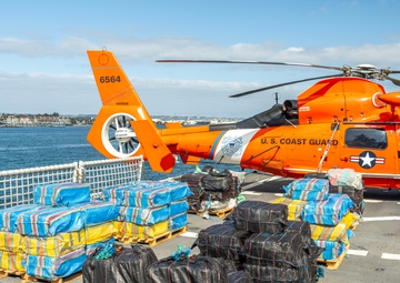 U.S. Coast Guard Cutter Kimball seizes narcotics worth more than $214M