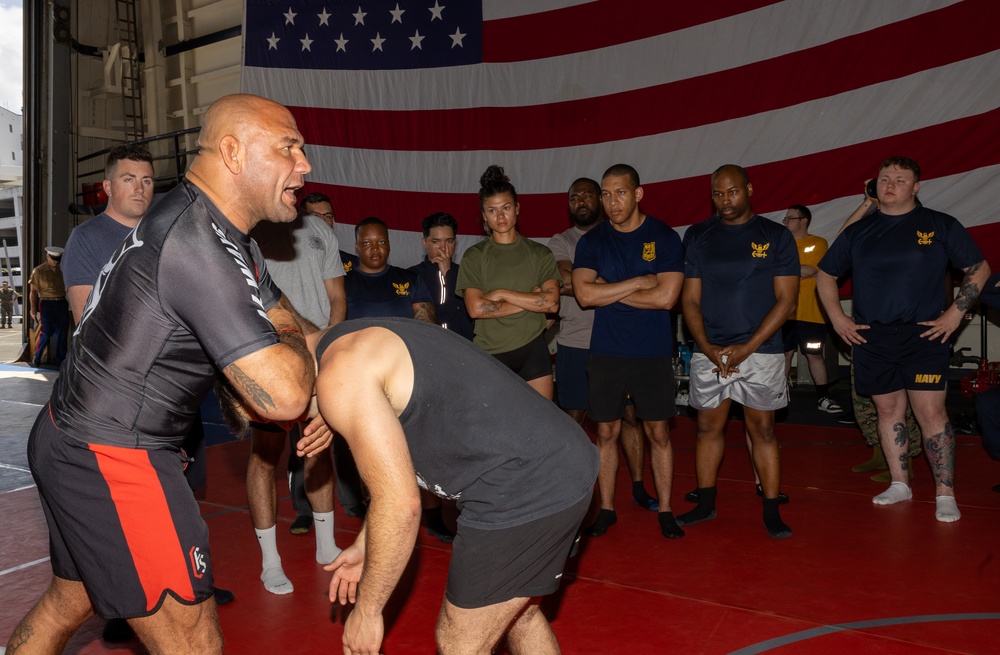 MMA Fighters Conduct Workshop aboard USS New York | FWFL 2025