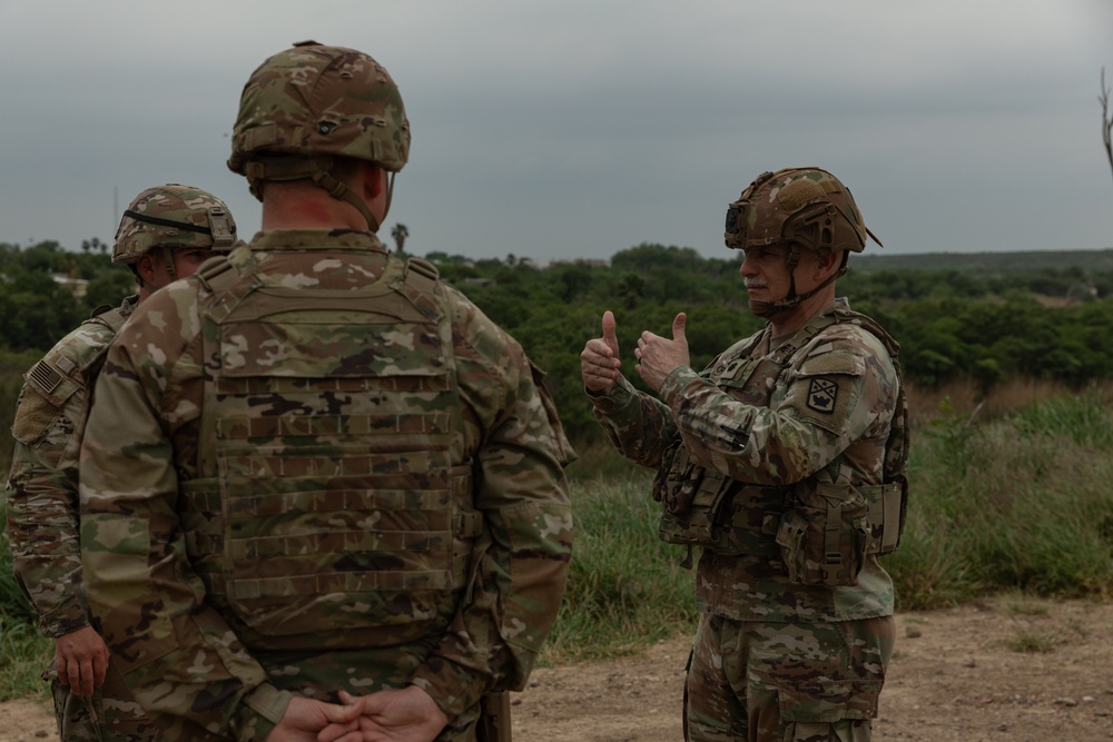 Lt. Col. Robert Crowley visits Soldiers at the southern border