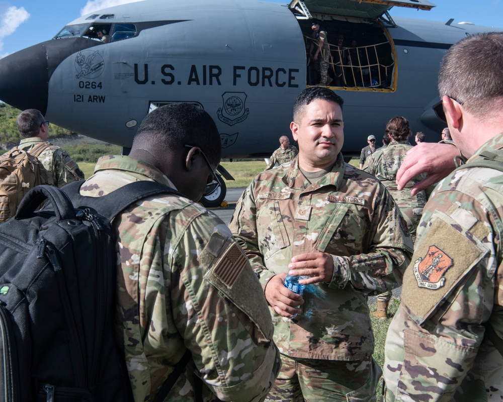 Air National Guard members land in Virgin Islands as part of Operation Maverick's Armistice