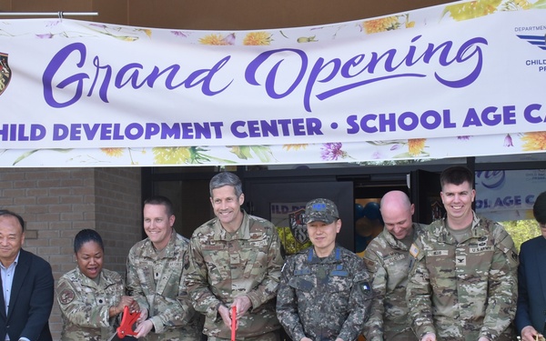 Air Force, Army Engineers cut ribbon on new child development center in South Korea