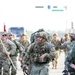 U.S. and ROK soldiers participate in the final 12-mile ruck march for E3B.