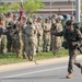 U.S. and ROK soldiers participate in the final 12-mile ruck march for E3B.