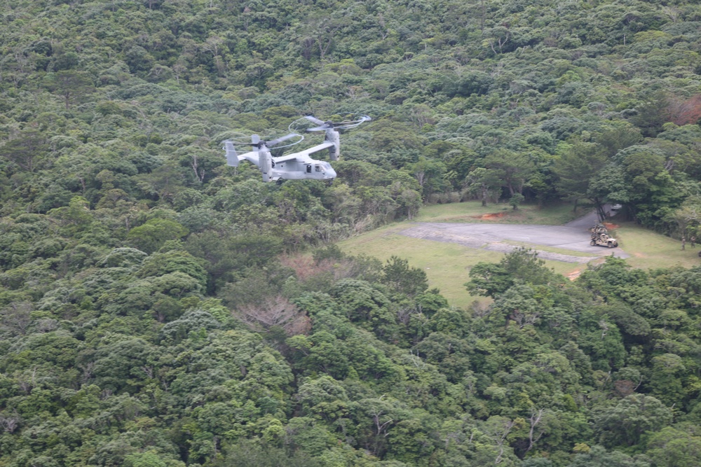 HMLA-169 provides escort, simulated close-air support to MV-22B Ospreys