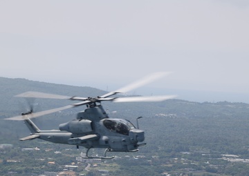 HMLA-169 provides escort, simulated close-air support to MV-22B Ospreys