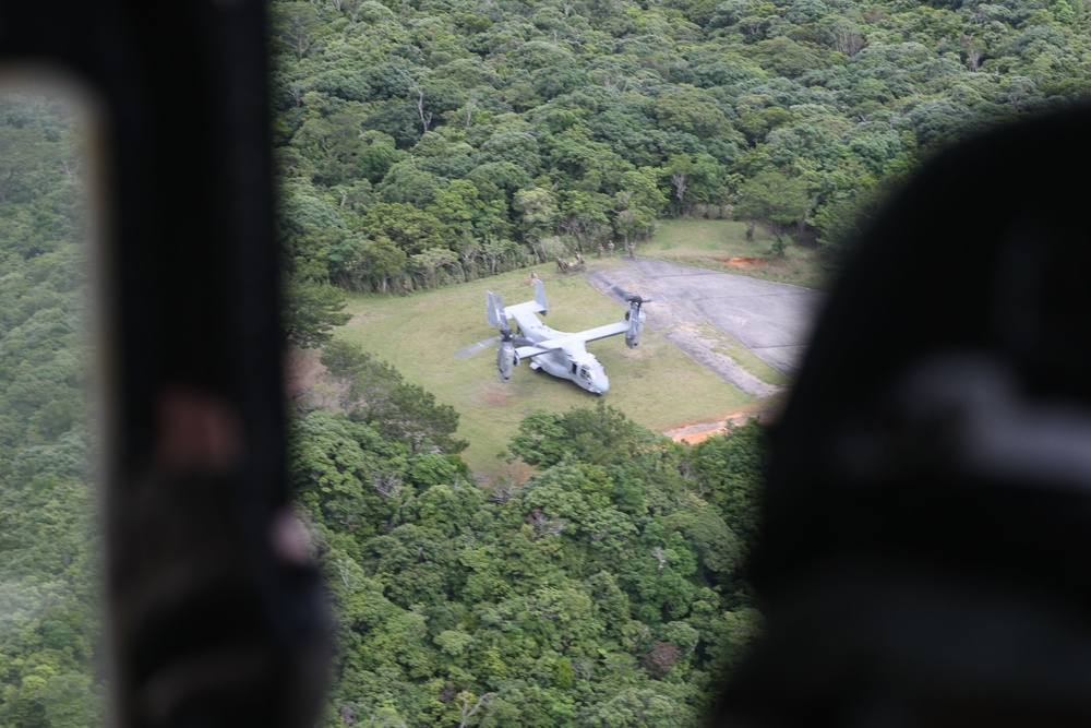 HMLA-169 provides escort, simulated close-air support to MV-22B Ospreys.