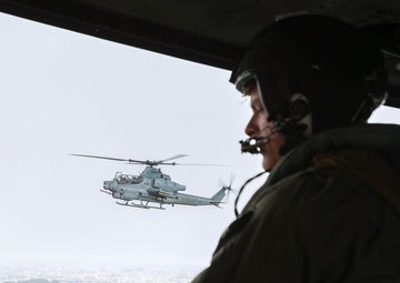 HMLA-169 provides escort, simulated close-air support to MV-22B Ospreys