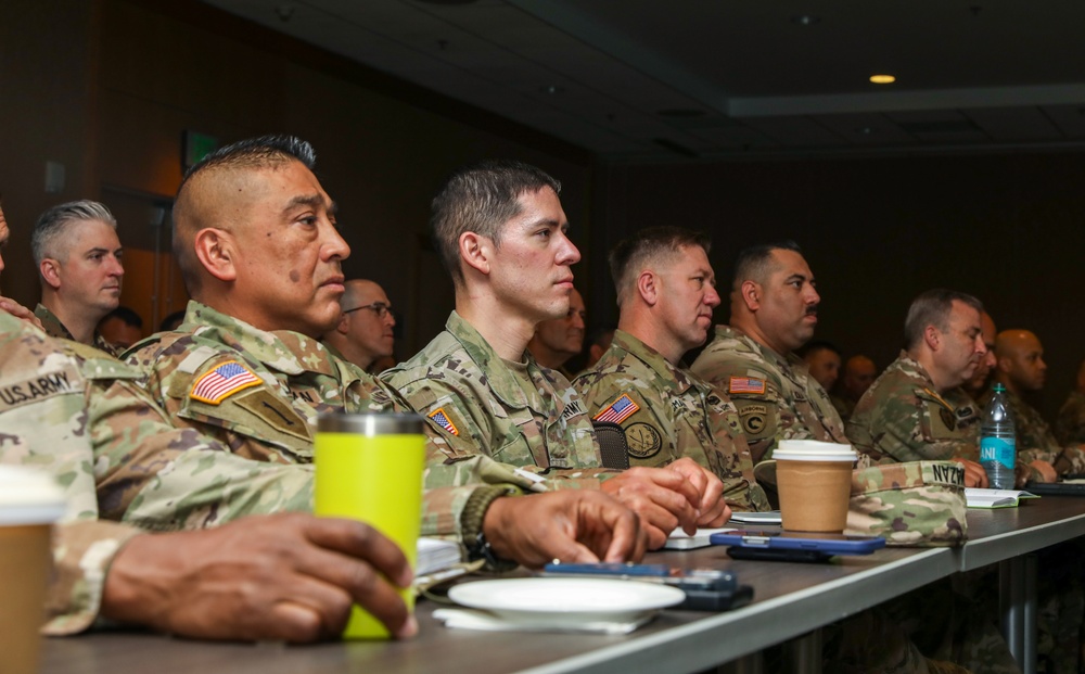 40ID senior leadership training at the Service Member and Employee of the Year 2024 banquet