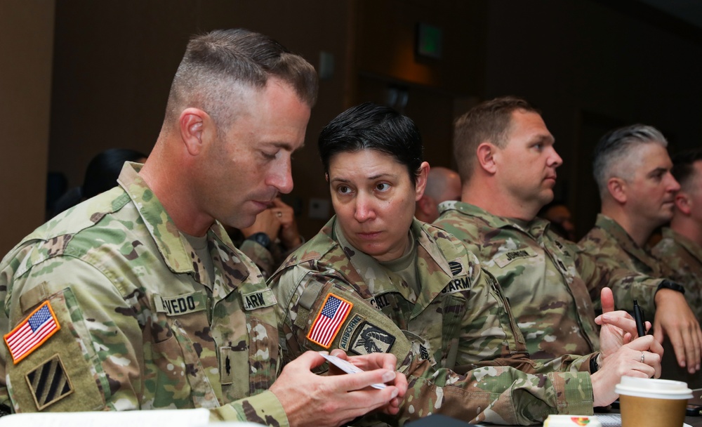 40ID senior leadership training at the Service Member and Employee of the Year 2024 banquet