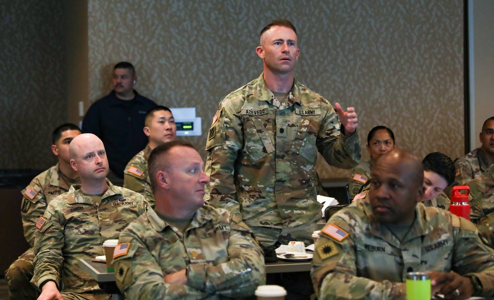 40ID senior leadership training at the Service Member and Employee of the Year 2024 banquet