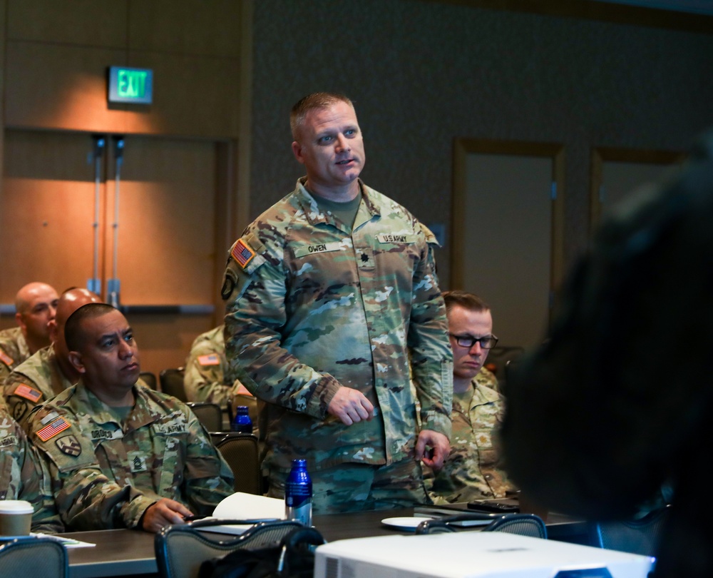 40ID senior leadership training at the Service Member and Employee of the Year 2024 banquet