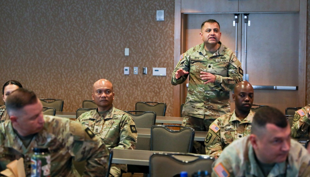 40ID senior leadership training at the Service Member and Employee of the Year 2024 banquet