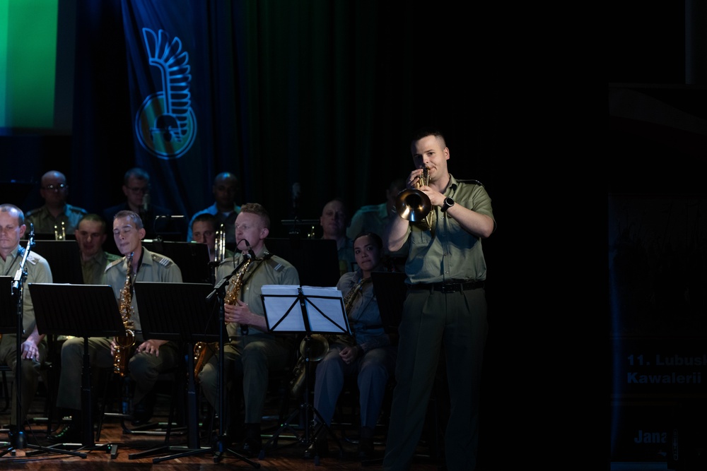 1st Armored Division Band Performs Joint Concert with Polish Military Musicians in Żagań, Poland