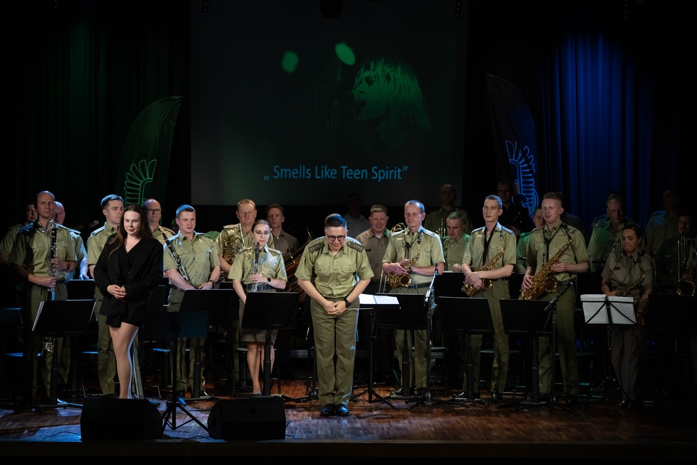 1st Armored Division Band Performs Joint Concert with Polish Military Musicians in Żagań, Poland