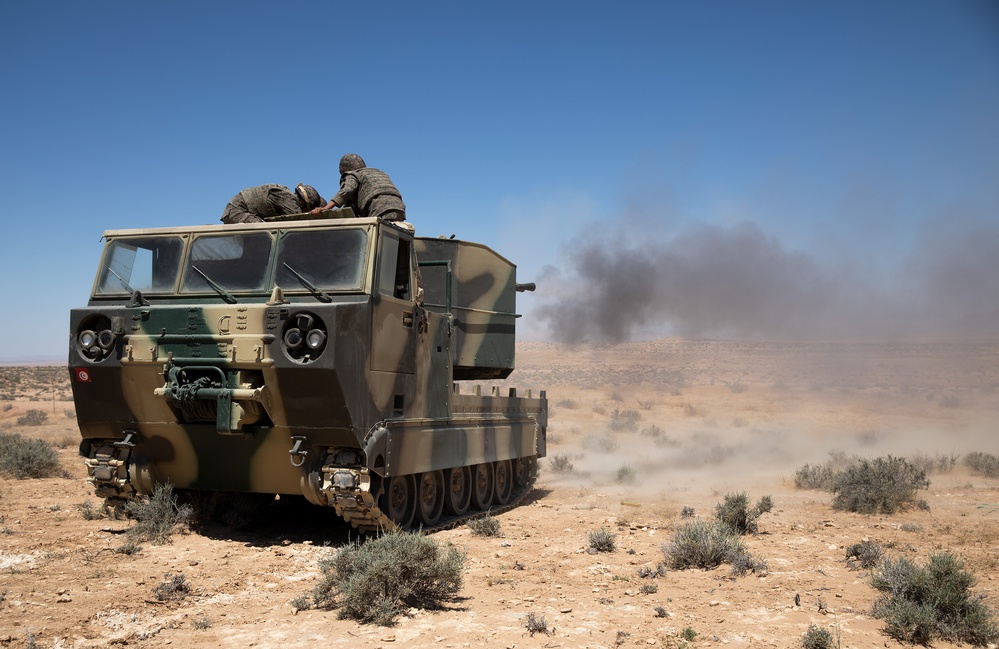 Tunisian military demonstrates anti-aircraft weapons to US forces