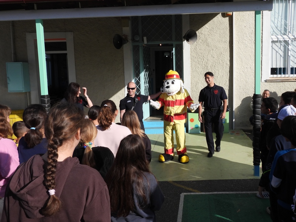 NSA Souda Bay Firefighters Present a Safety Brief at Local Schools