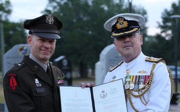 ANZAC Dawn Service Citation of Gallantry Presentation