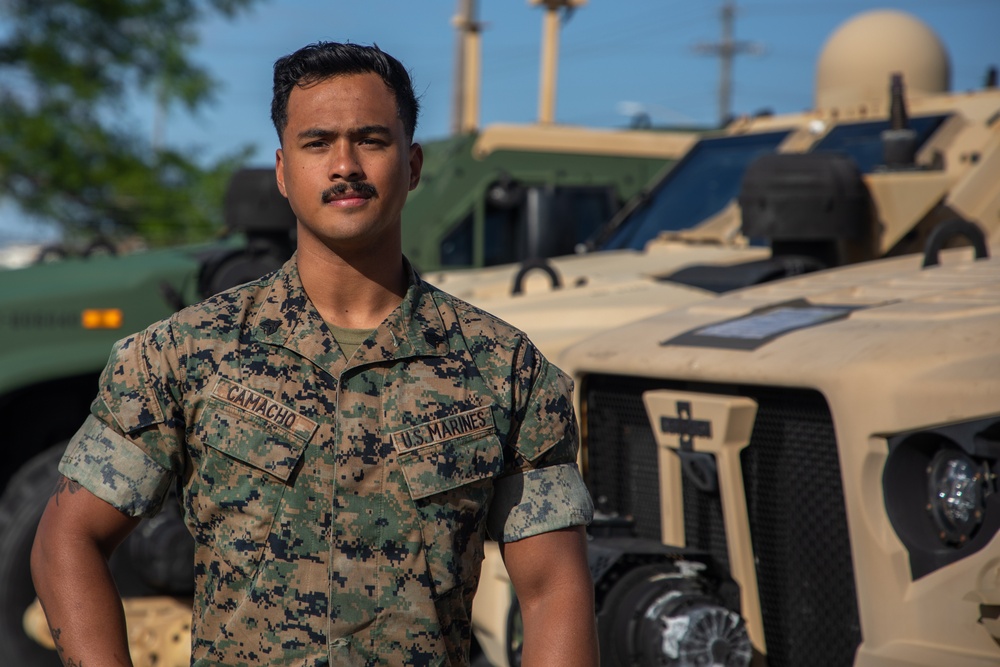 Sgt. Lucas Camacho with the 24th MEU wins the Pfc. Littleton Award