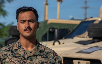 Sgt. Lucas Camacho with the 24th MEU wins the Pfc. Littleton Award