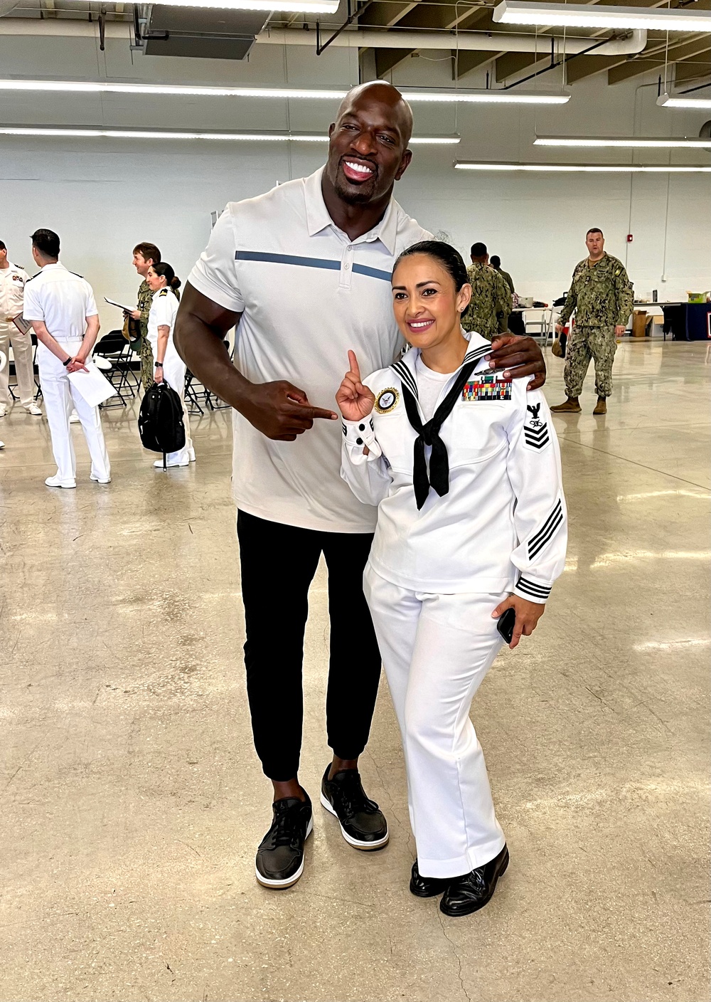 WWE superstar Titus O'Neil arrives at Fleet Week Fort Lauderdale