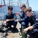 USS Gravely Sailors Conduct Communications Training