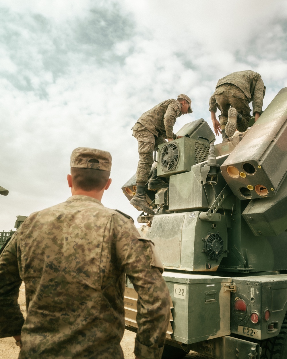 Air defense Soldiers showcase their capabilities during African Lion 2025 in Tunisia