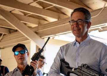 Tampa Bay Lightning Owners Doug Ostrover and Marc Lipschultz connect with MacDill service members