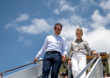Tampa Bay Lightning Owners Doug Ostrover and Marc Lipschultz connect with MacDill service members