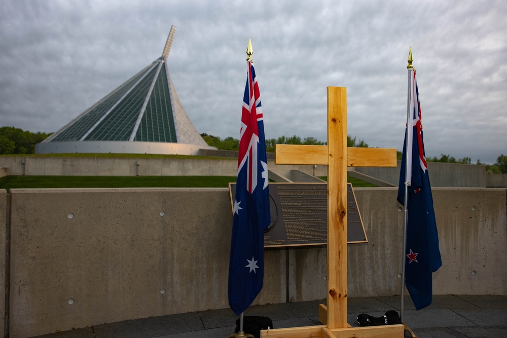 Australian and New Zealand Army Corps hold memorial ceremony at the National Museum of the Marine Corps