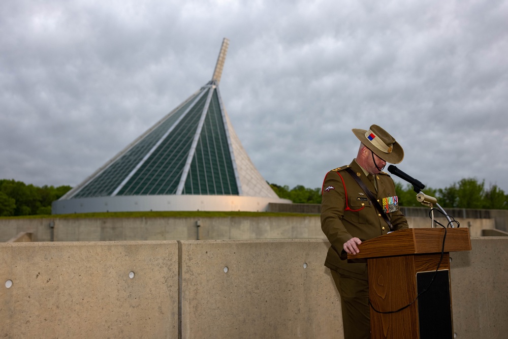 Australian and New Zealand Army Corps hold memorial ceremony at the National Museum of the Marine Corps