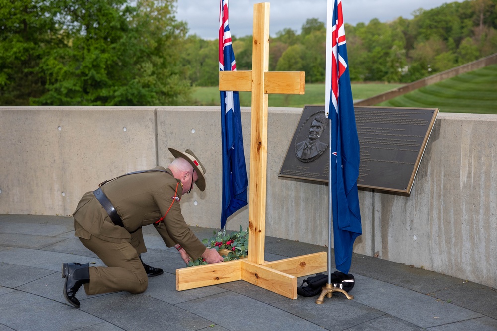 Australian and New Zealand Army Corps hold memorial ceremony at the National Museum of the Marine Corps