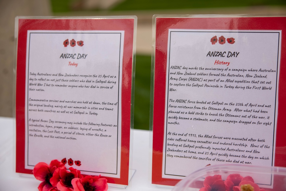 Australian and New Zealand Army Corps hold memorial ceremony at the National Museum of the Marine Corps