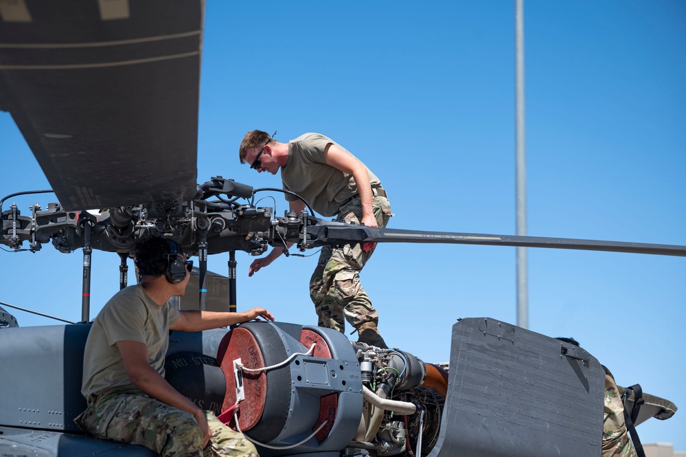 55th Rescue Generation Squadron preflight checks
