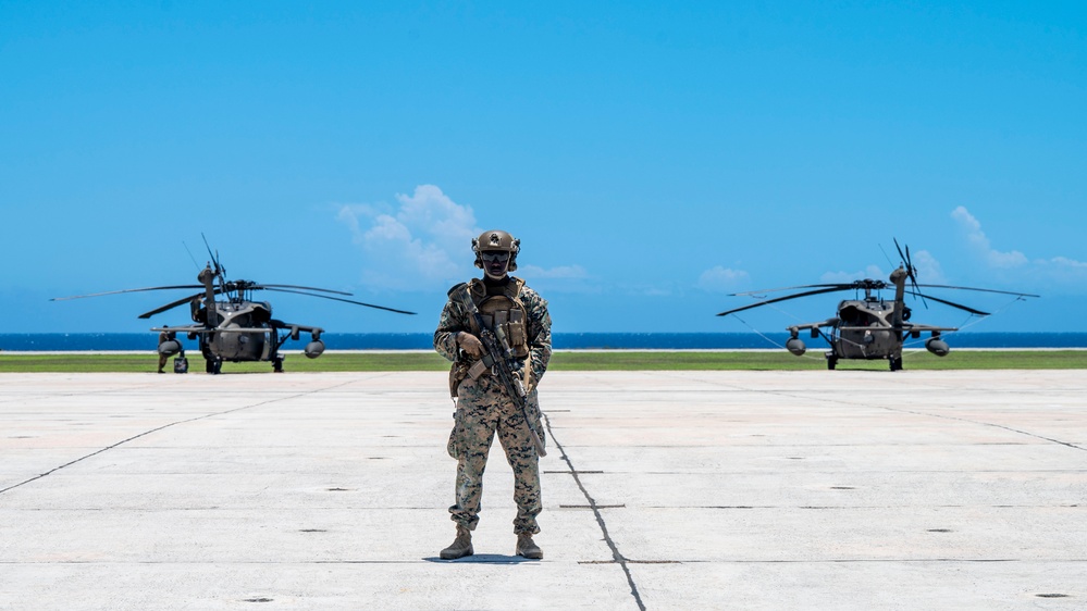 U.S service members, interagency partners support an illegal alien arrival
