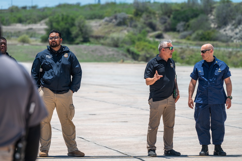 U.S service members, interagency partners support an illegal alien arrival