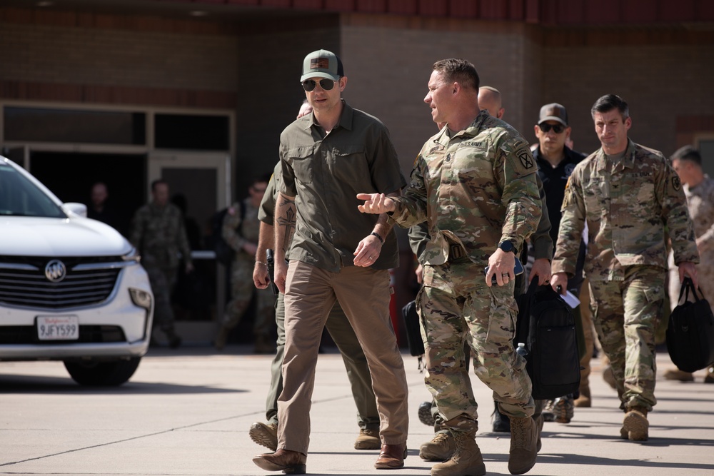 Secretary of Defense tours the National Defense Area