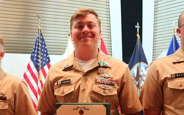 Brigadier General Presents Army Awards to NIOC Pensacola Sailors