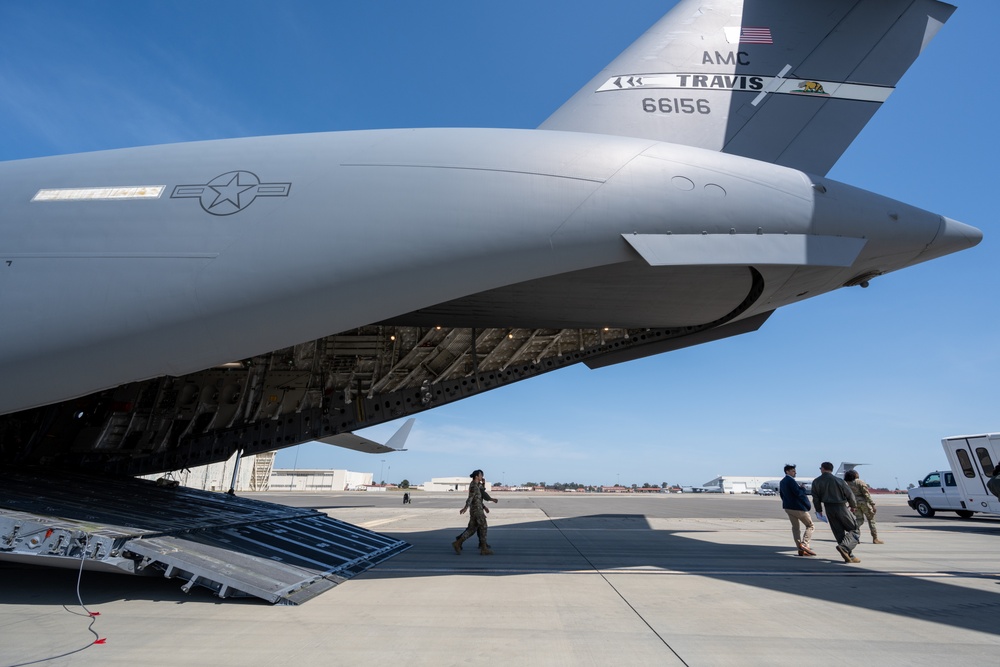 U.S. legislative staff delegates visit Travis AFB