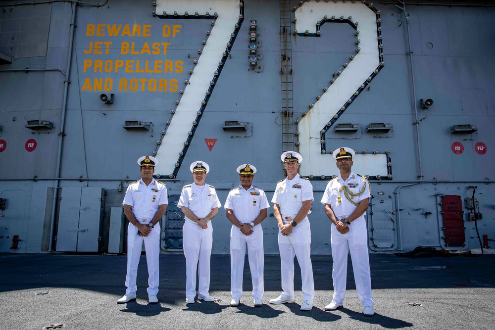 Abraham Lincoln hosts Indian Vice Chief of Naval Staff
