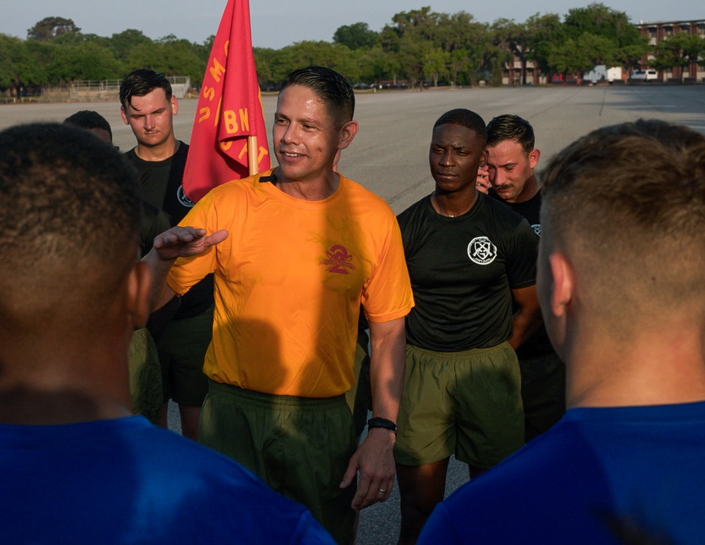 Sergeant Major of the Marine Corps, SgtMaj Carlos Ruiz, Visits MCRD Parris Island, S.C.