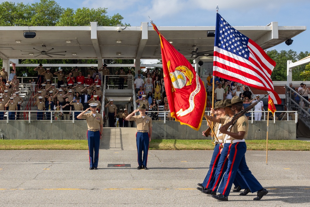Sergeant Major of the Marine Corps, SgtMaj Carlos Ruiz, Visits MCRD Parris Island, S.C.