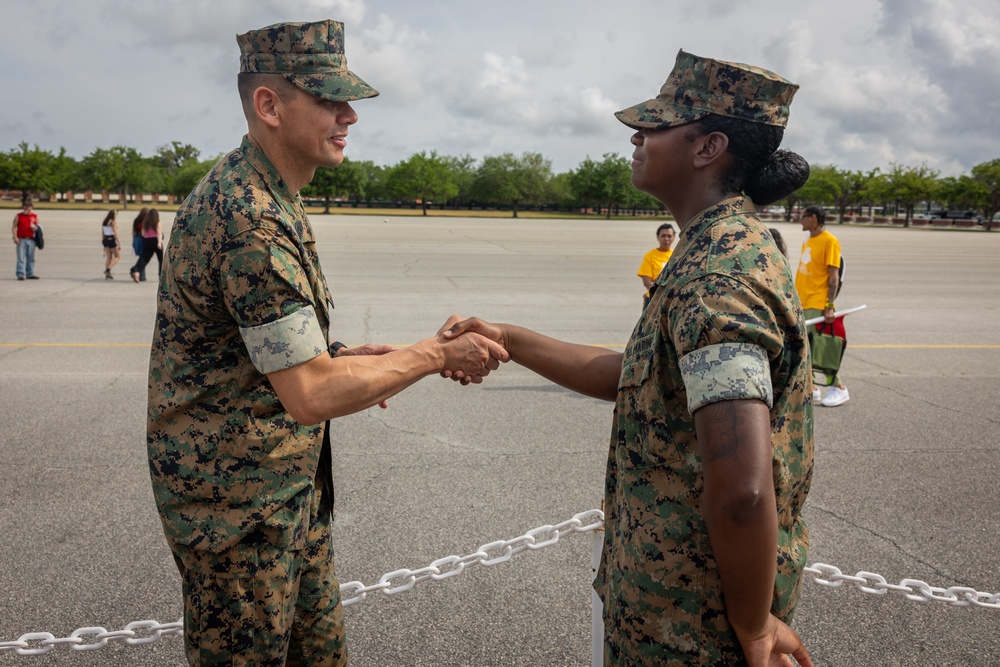Sergeant Major of the Marine Corps, SgtMaj Carlos Ruiz, Visits MCRD Parris Island, S.C.