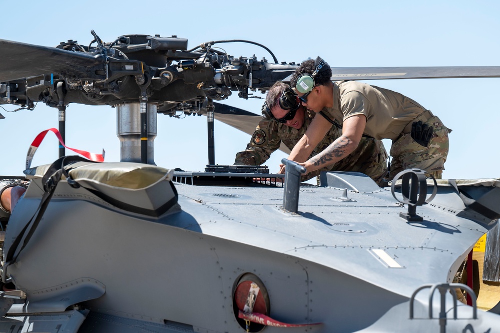 55th Rescue Generation Squadron preflight checks