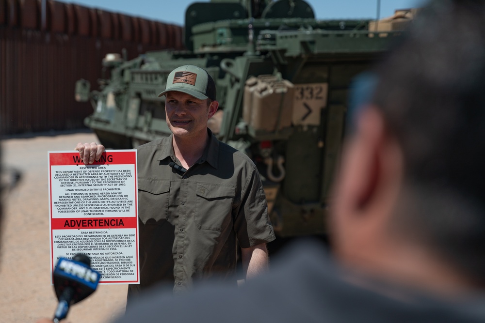 Secretary of Defense tours the National Defense Area