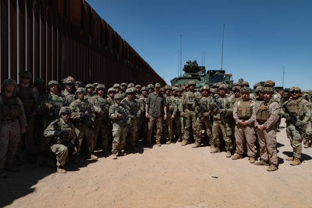 Secretary of Defense tours the National Defense Area