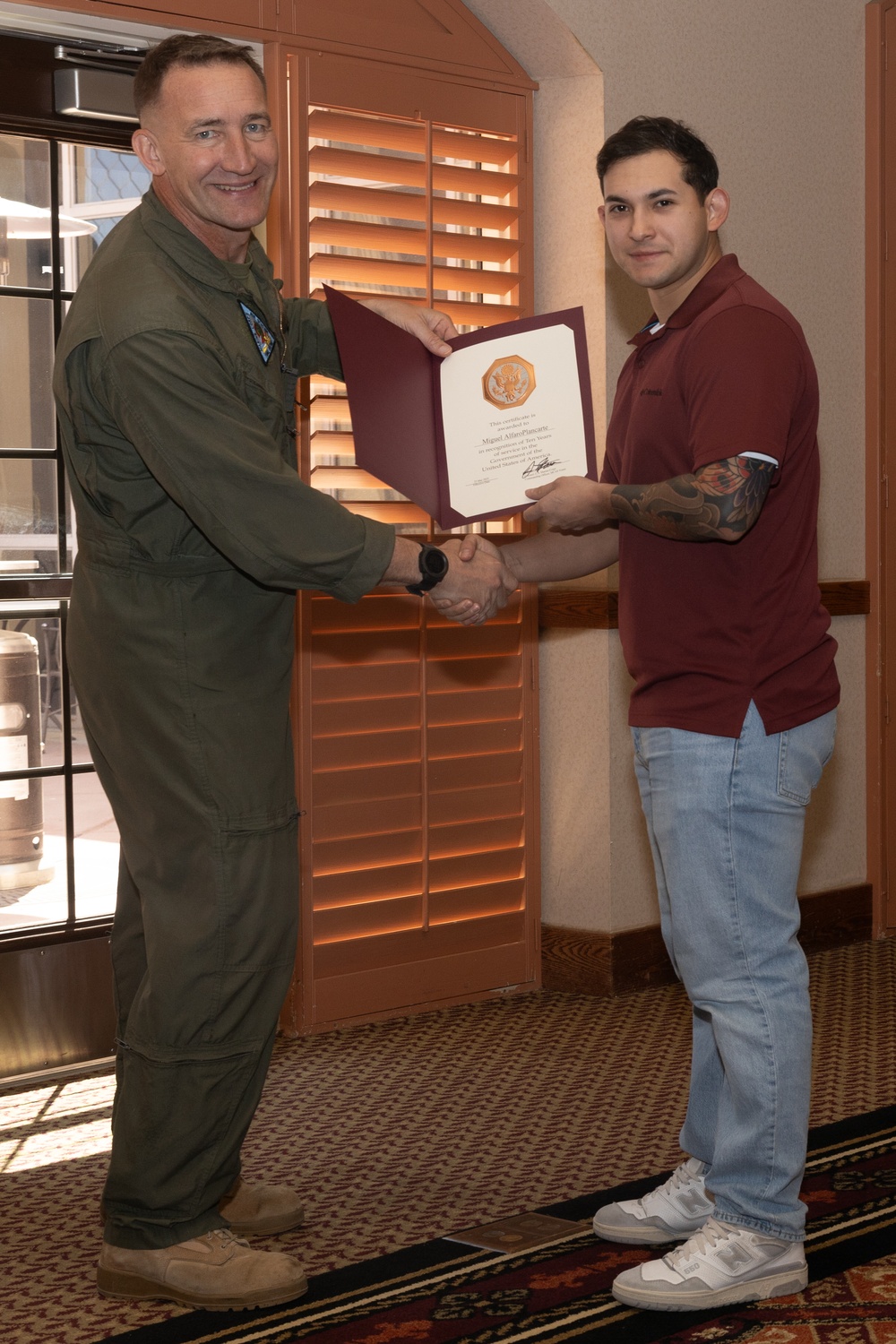 MCAS Yuma Civilians Awarded for Their Years of Service
