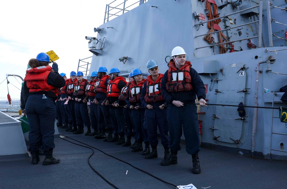 USS Bainbridge Replenishment-At-Sea
