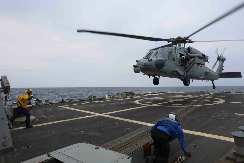 USS Bainbridge Conducts Flight Quarters